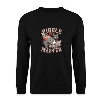 Pitbull Pitbulls Pibble Puns Master - Sweat-shirt Unisexe - noir - Devant - Alina (178cm) & Michal (187cm)