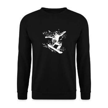 Snowboarder Snowboarding Snowboard - Unisex Sweatshirt - black - Front - Alina (178cm) & Michal (187cm)