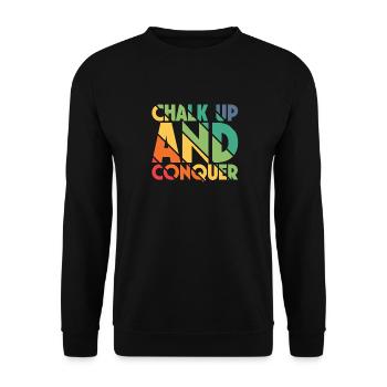 Boulderer Chalk Up et Conquer Bloc - Sweat-shirt Unisexe - noir - Devant - Alina (178cm) & Michal (187cm)