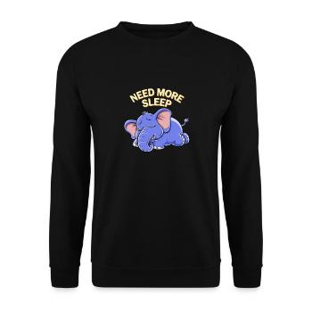 Mignon éléphant endormi à la recherche de plus de sommeil - Sweat-shirt Unisexe - noir - Devant - Alina (178cm) & Michal (187cm)