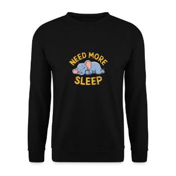 Schlafmangel Elefant Niedlicher Begleiter Für - Unisex Pullover - Schwarz - Vorne - Alina (178cm) & Michal (187cm)