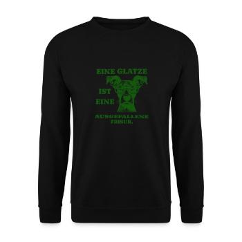 La calvitie est une coiffure inhabituelle - Sweat-shirt Unisexe - noir - Devant - Alina (178cm) & Michal (187cm)