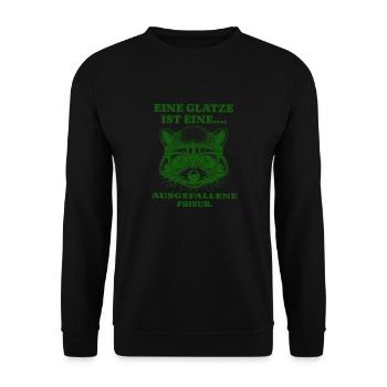 La calvitie est une coiffure inhabituelle - Sweat-shirt Unisexe - noir - Devant - Alina (178cm) & Michal (187cm)