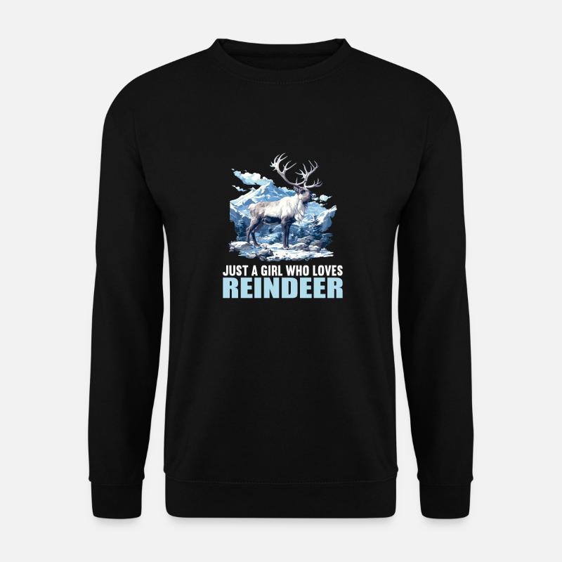 Rentiere Rentier - Unisex Pullover - Schwarz