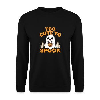 ZU SÜSS ZUM GRUSELN - HALLOWEEN-GESCHENK - Unisex Pullover - Schwarz - Vorne - Alina (178cm) & Michal (187cm)