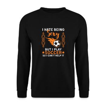 Drôle de football Dicton Football Club - Sweat-shirt Unisexe - noir - Devant - Alina (178cm) & Michal (187cm)