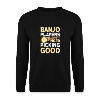 Les joueurs de banjo font de la bonne musique - Sweat-shirt Unisexe - noir - Devant - Alina (178cm) & Michal (187cm)