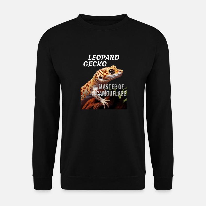 LEOPARD GECKO MASTER OF CAMOUFLAGE - Unisex Pullover - Schwarz