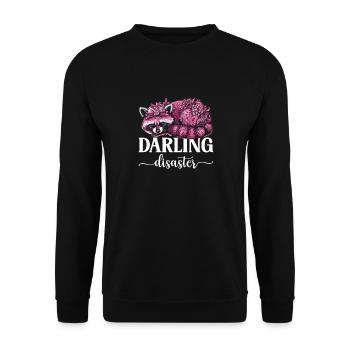 Funny Cute Wild Raccoon Meme - Unisex Sweatshirt - black - Front - Alina (178cm) & Michal (187cm)