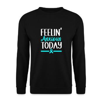 Anxiety disorder Anxiety disorder - Unisex Sweatshirt - black - Front - Alina (178cm) & Michal (187cm)