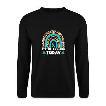 Trouble anxieux Trouble anxieux - Sweat-shirt Unisexe - noir - Devant - Alina (178cm) & Michal (187cm)