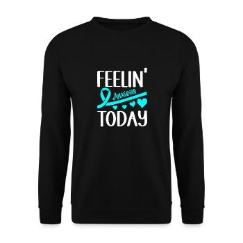 Anxiety disorder Anxiety disorder - Unisex Sweatshirt - black - Front - Alina (178cm) & Michal (187cm)