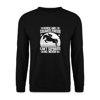 Hobby Horse Rider Horse And I English Riding - Unisex Sweatshirt - black - Front - Alina (178cm) & Michal (187cm)