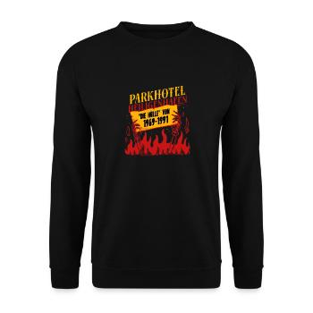 Heiligenhafen Parkhotel Die Hölle from 1969 - 1991 - Unisex Sweatshirt - black - Front - Alina (178cm) & Michal (187cm)