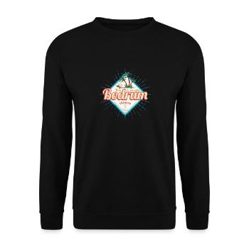 Bodrum Mugla Türkei Retro Urlaub Vintage Souvenir - Unisex Pullover - Schwarz - Vorne - Alina (178cm) & Michal (187cm)
