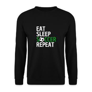 Funny Soccer Saying Soccer Team - Unisex Sweatshirt - black - Front - Alina (178cm) & Michal (187cm)