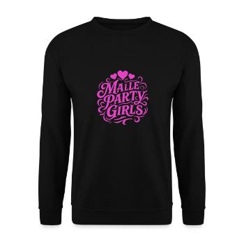 Malle Party Mädels - Unisex Pullover - Schwarz - Vorne - Alina (178cm) & Michal (187cm)