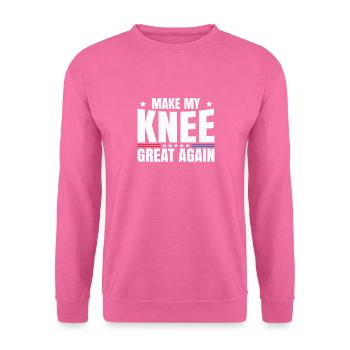 Rendre mon genou à nouveau grand. Drôle de récupération - Sweat-shirt Unisexe - rose - Devant