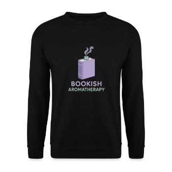 Book Sniffer Reader -Fragrance Pride Old Pages Aroma - Unisex Sweatshirt - black - Front - Alina (178cm) & Michal (187cm)