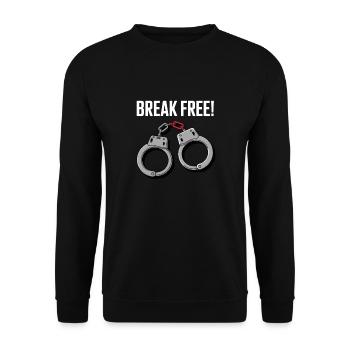 BREAK FREE - Unisex Sweatshirt - black - Front - Alina (178cm) & Michal (187cm)