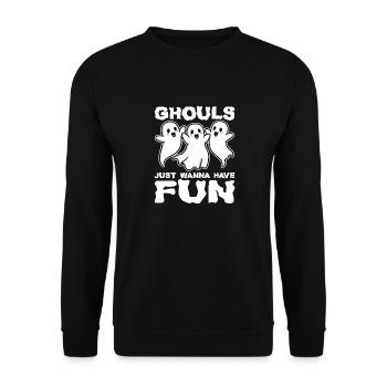 GHOULS JUST WANNA HAVE FUN - HALLOWEEN GIFT - Unisex Sweatshirt - black - Front - Alina (178cm) & Michal (187cm)