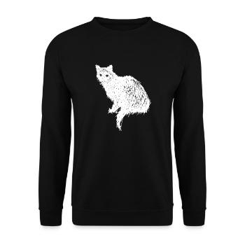 Chat vintage effrayant – Halloween - Sweat-shirt Unisexe - noir - Devant - Alina (178cm) & Michal (187cm)