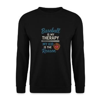 Baseball Mom Dugout Life Game Day Support Team Spi - Unisex Pullover - Schwarz - Vorne - Alina (178cm) & Michal (187cm)