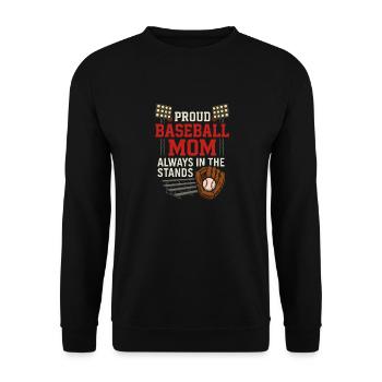 Baseball Mom Dugout Life Game Day Support Team Spi - Unisex Pullover - Schwarz - Vorne - Alina (178cm) & Michal (187cm)