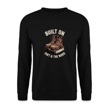 Christian Homesteader Faith Farming Lural Life - Unisex Sweatshirt - black - Front - Alina (178cm) & Michal (187cm)