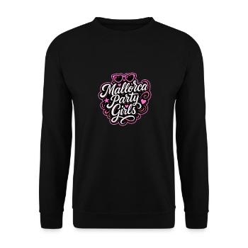 Mallorca Party Girls Holidays - Unisex Sweatshirt - black - Front - Alina (178cm) & Michal (187cm)