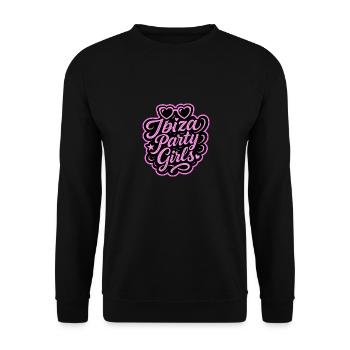 Ibiza Party Girls Urlaub - Unisex Pullover - Schwarz - Vorne - Alina (178cm) & Michal (187cm)