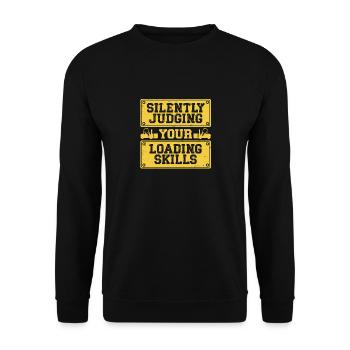 Dock Workers Silently Judging Your Loading Skills - Unisex Sweatshirt - black - Front - Alina (178cm) & Michal (187cm)
