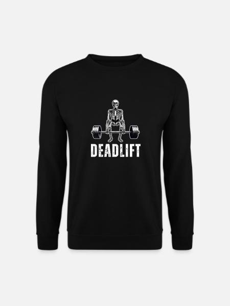 Kreuzheben Skeleton Gym Workout - Unisex Pullover - Schwarz