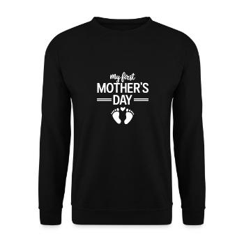My First Mother's Day Design - Unisex Sweatshirt - black - Front - Alina (178cm) & Michal (187cm)