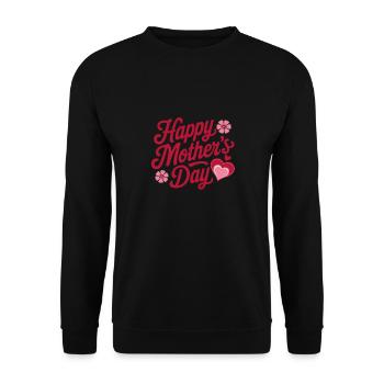 Loving Mother's Day Saying Design - Unisex Sweatshirt - black - Front - Alina (178cm) & Michal (187cm)