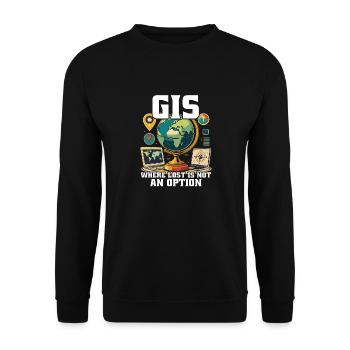 Geographic Information Systems - Unisex Sweatshirt - black - Front - Alina (178cm) & Michal (187cm)