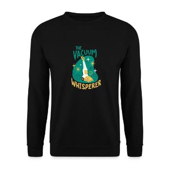Vacuuming Household The Vacuum Whisperer - Unisex Sweatshirt - black - Front - Alina (178cm) & Michal (187cm)