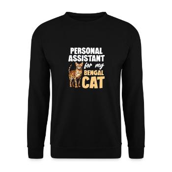Persönlicher Assistent Für Meine Bengal Cat - Unisex Pullover - Schwarz - Vorne - Alina (178cm) & Michal (187cm)