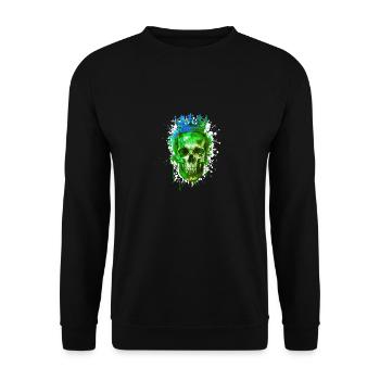 Couronne de crâne de roi - Sweat-shirt Unisexe - noir - Devant - Alina (178cm) & Michal (187cm)