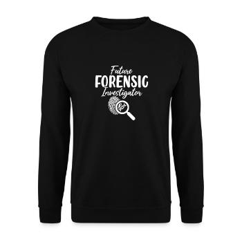 Enquêteur médico-légal Pathologiste Drôle de médecin légiste - Sweat-shirt Unisexe - noir - Devant - Alina (178cm) & Michal (187cm)