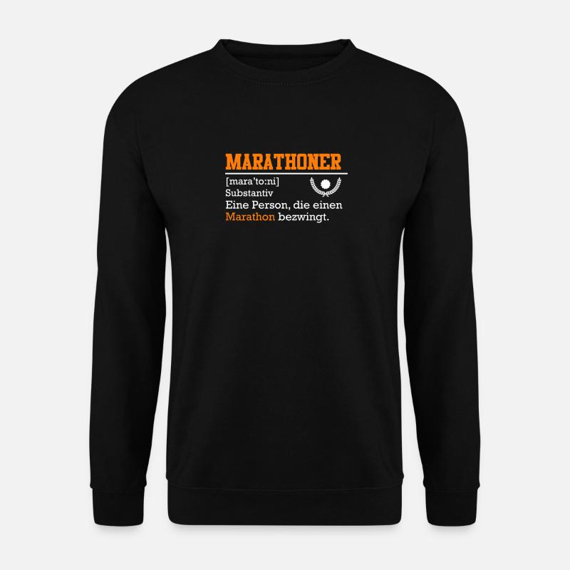 Läufer MARATHONI Laufen Lustiges Marathon - Unisex Pullover - Schwarz
