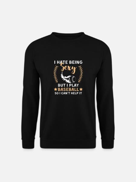 Lustiger Baseball Spruch Baseballteam - Unisex Pullover - Schwarz