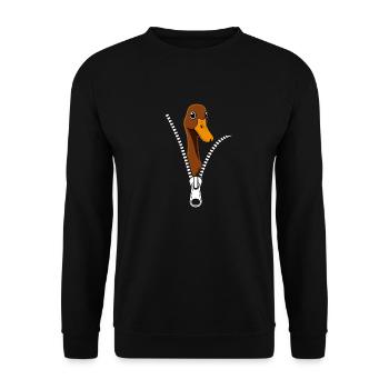 Ducks Mom Ducks Dad Duck Duck Breeding - Unisex Sweatshirt - black - Front - Alina (178cm) & Michal (187cm)