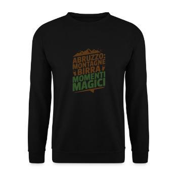 Abruzzo: Montagne Birra Momenti Magici - Unisex Sweatshirt - black - Front - Alina (178cm) & Michal (187cm)