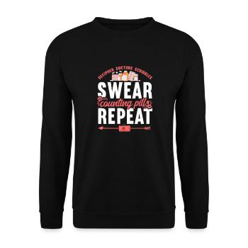 Pharmacy Tech Technician - Unisex Sweatshirt - black - Front - Alina (178cm) & Michal (187cm)
