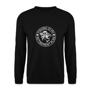 Fishing Is My Retirement Plan Design - Unisex Sweatshirt - black - Front - Alina (178cm) & Michal (187cm)