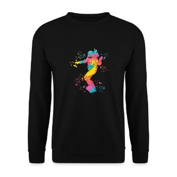 Snowboarder Snowboarding Snowboard - Unisex Sweatshirt - black - Front - Alina (178cm) & Michal (187cm)