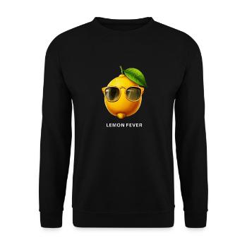 ZITRONE LEMON FEVER - Unisex Sweatshirt - black - Front - Alina (178cm) & Michal (187cm)