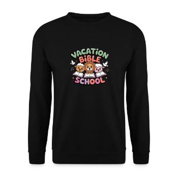 Cute Vacation Bible School Animal VBS - Unisex Sweatshirt - black - Front - Alina (178cm) & Michal (187cm)