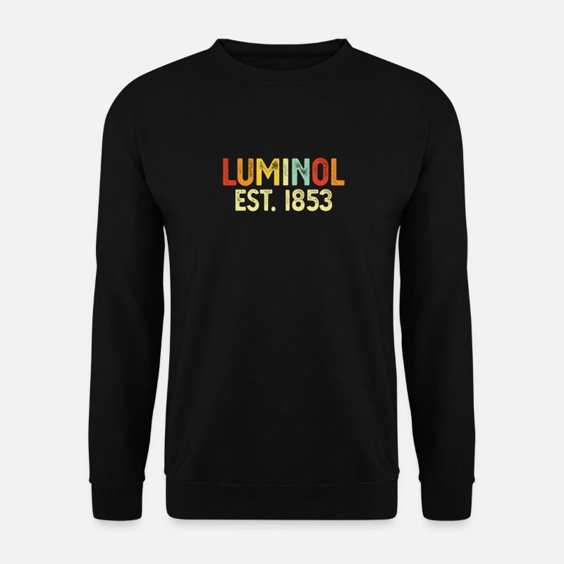 Luminol Est 1853 Retro Tatort Lustige Forensik - Unisex Pullover - Schwarz